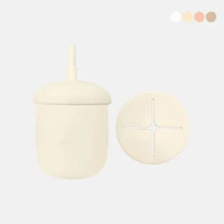UBMOM Silicone Training Straw Cup With Snack Cup Lid 220ml -Baby Products Store SiliconeTrainingStrawCupWithSnackCupLid 09