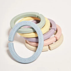 Mother-K Silicone Teether Ring 6p Pastel -Baby Products Store Silicone Teether Ring 6p Pastel 03