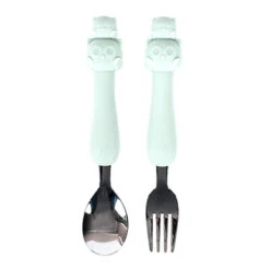 Soft Silicone Handle Stainless Steel Spoon & Fork Set (3+ Years Old) -Baby Products Store Soft Silicone Handle Stainless Steel Spoon Fork Set 3 Years Old 2bc58b1b 5470 4668 86c3 b496984cec40