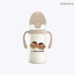 UBMOM Stainless Steel Choco Mong One-Touch Straw Cup 220ml 12 UBMOM Stainless Steel Choco Mong One-Touch Straw Cup 220ml -Baby Products Store StainlessChocoMongOne TouchStrawCup220ml 01