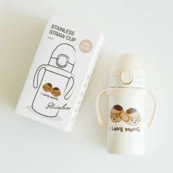 UBMOM Stainless Steel Choco Mong One-Touch Straw Cup 220ml 11 UBMOM Stainless Steel Choco Mong One-Touch Straw Cup 220ml -Baby Products Store StainlessChocoMongOne TouchStrawCup220ml 06