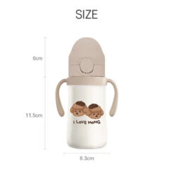 UBMOM Stainless Steel Choco Mong One-Touch Straw Cup 220ml 13 UBMOM Stainless Steel Choco Mong One-Touch Straw Cup 220ml -Baby Products Store StainlessChocoMongOne TouchStrawCup220ml 07