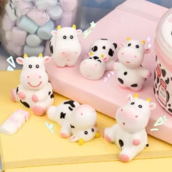Kawaii Slime Straw-Dairy Cow 2 Slimes In 1 -Baby Products Store Straw DairyCow2Slimesin1 04