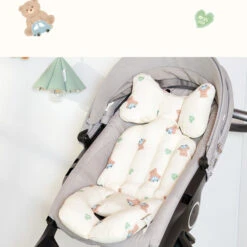 Bebenuvo Stroller Seat Pad-Cingcing Bear+neck Cushion