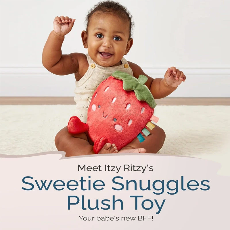 Itzy Ritzy Sweetie Snuggles Plush-Strawberry 5 Itzy Ritzy Sweetie Snuggles Plush-Strawberry - Image 3