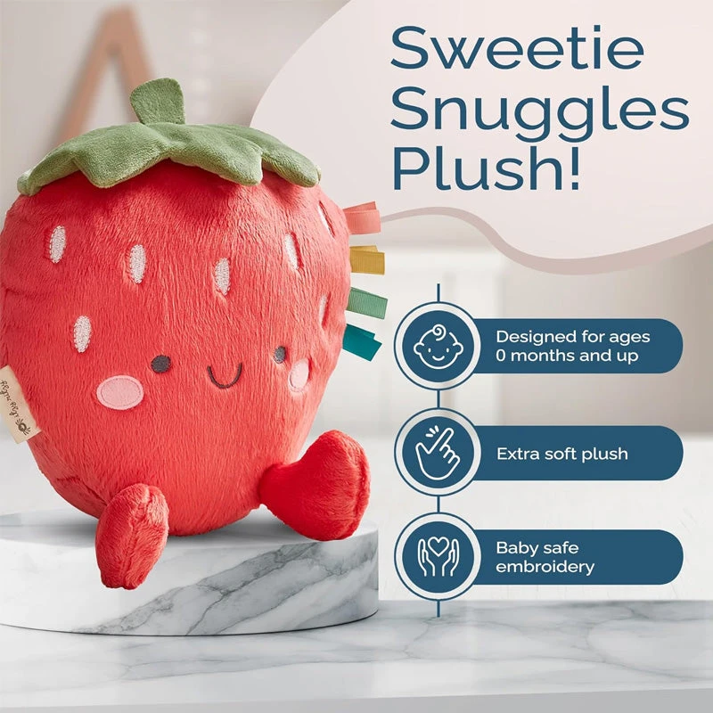Itzy Ritzy Sweetie Snuggles Plush-Strawberry 7 Itzy Ritzy Sweetie Snuggles Plush-Strawberry - Image 5
