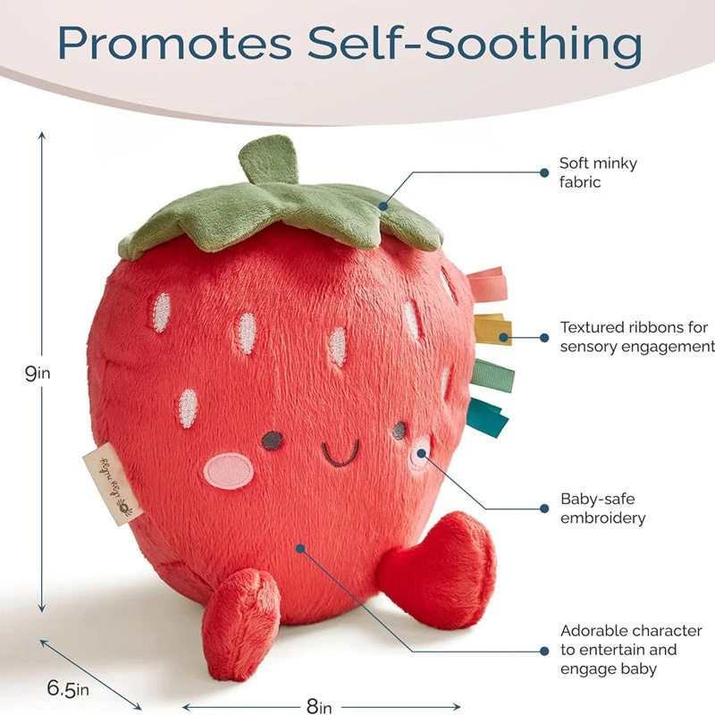 Itzy Ritzy Sweetie Snuggles Plush-Strawberry 8 Itzy Ritzy Sweetie Snuggles Plush-Strawberry - Image 6