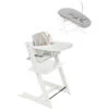 Stokke Tripp Trapp High Chair2 With Cushion, Newborn Set And Stokke Tray 1 Stokke Tripp Trapp High Chair2 With Cushion, Newborn Set And Stokke Tray -Baby Products Store TTHighChair2withCushion NewbornSetandStokkeTray White NordicGrey 01