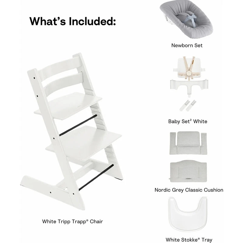 Stokke Tripp Trapp High Chair2 With Cushion, Newborn Set And Stokke Tray 4 Stokke Tripp Trapp High Chair2 With Cushion, Newborn Set And Stokke Tray - Image 2