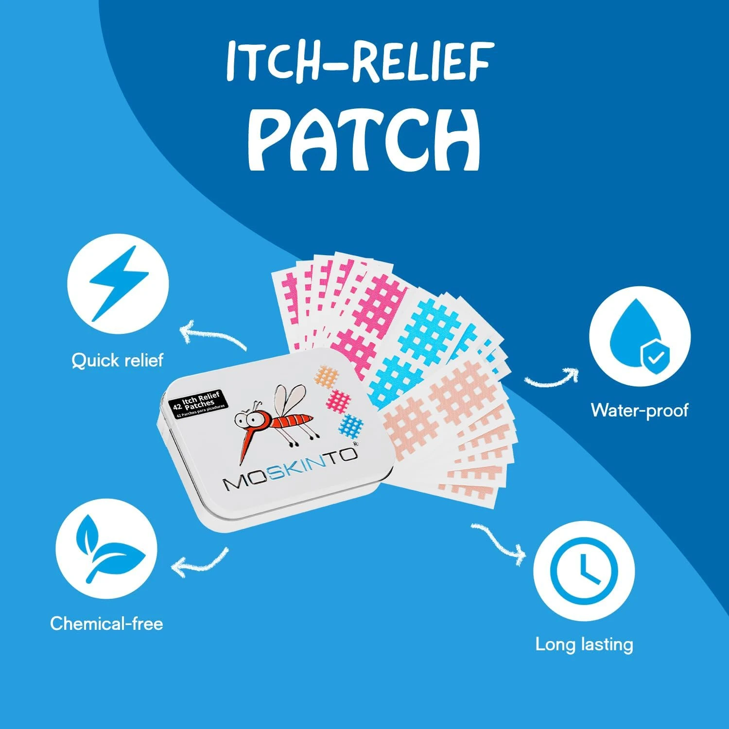 Moskinto The Original Mosquito Itch Relief Patches 42 Count 5 Moskinto The Original Mosquito Itch Relief Patches 42 Count - Image 3