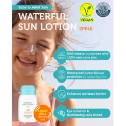 Goongbe Waterful Sun Lotion Mild SPF 40, 2.82 Fl.oz. 9 Goongbe Waterful Sun Lotion Mild SPF 40, 2.82 Fl.oz. -Baby Products Store Waterful Sun Lotion Mild SPF 40 02