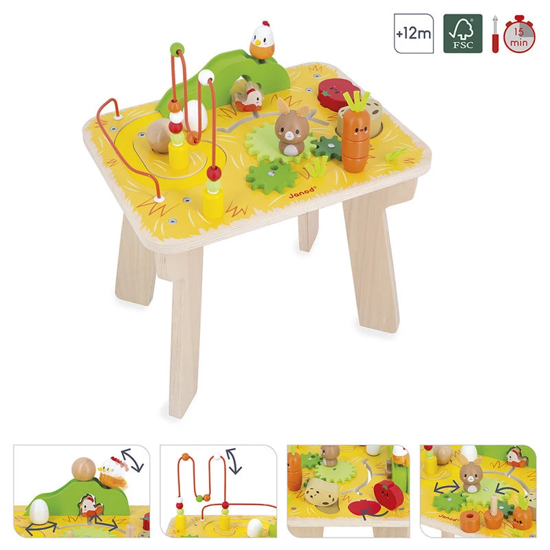 Janod Wooden Farm Activity Table 7 Janod Wooden Farm Activity Table - Image 5
