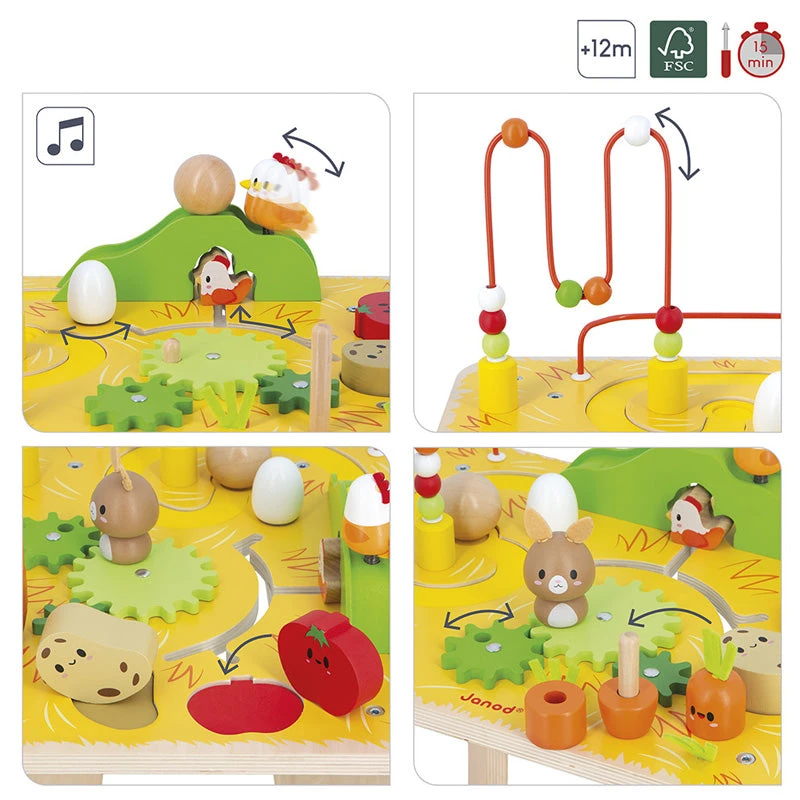 Janod Wooden Farm Activity Table 8 Janod Wooden Farm Activity Table - Image 6