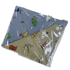 Korean Soft Cotton Reversible Bib -Baby Products Store bisbs Dino