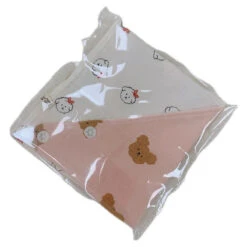 Korean Soft Cotton Reversible Bib -Baby Products Store bisbs Puppy