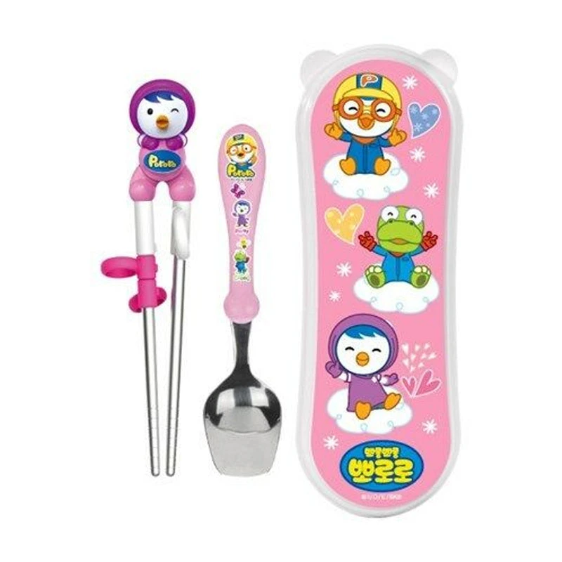 Edison Stainless Steal Training Chopstick And Spoon W/ Case Set For Children (3+ Years Old) 4 Edison Stainless Steal Training Chopstick And Spoon W/ Case Set For Children (3+ Years Old) - Image 2