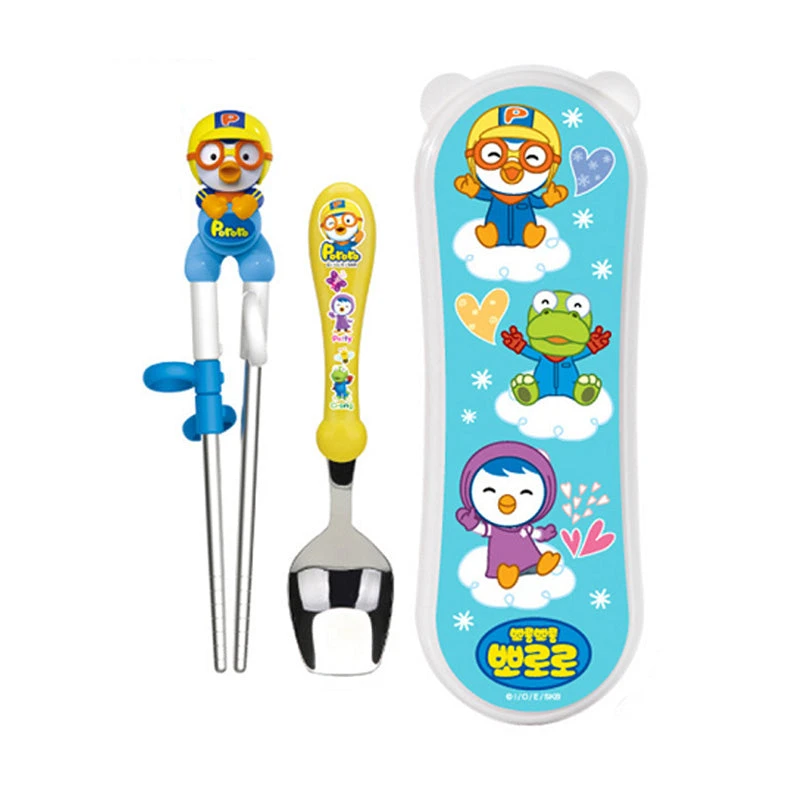 Edison Stainless Steal Training Chopstick And Spoon W/ Case Set For Children (3+ Years Old) 3 Edison Stainless Steal Training Chopstick And Spoon W/ Case Set For Children (3+ Years Old)