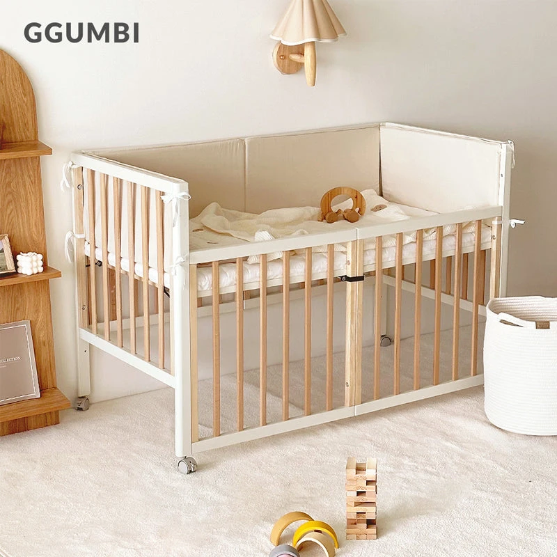 GGUMBI All Star Wood Baby Crib Full Set ( Baby Crib + Mattress + Cushion Guard 3P + Water Proof Pad + Diaper Changing Table Set ) 3 GGUMBI All Star Wood Baby Crib Full Set ( Baby Crib + Mattress + Cushion Guard 3P + Water Proof Pad + Diaper Changing Table Set )
